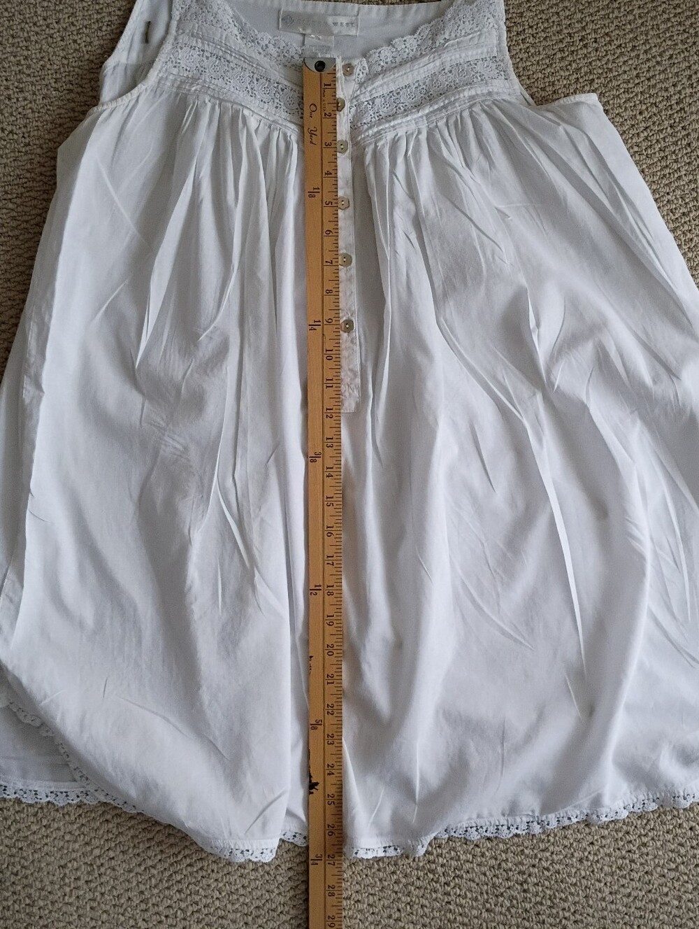 Eileen West Heirloom Dream Chemise Queen Anne Lace White Cottage Boho Nightgown - Picture 3 of 9
